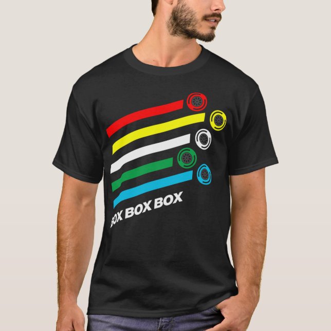 Camiseta Box Box Opciones del compuesto de neumáticos F1 (Anverso)