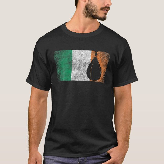 Camiseta Box Boxer Boxing Gift St. Patrick's Day Irish Flag (Anverso)