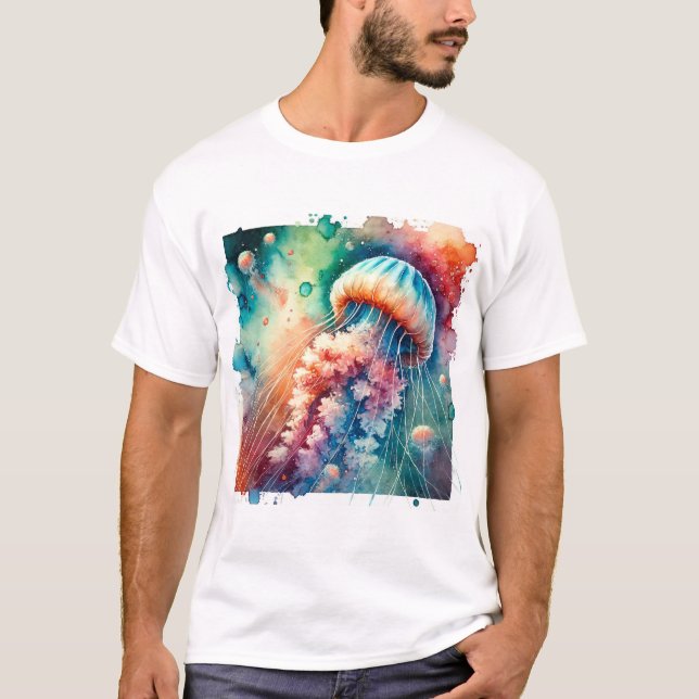 Camiseta Box Jellyfish 050824AREF128 - Watercolor (Anverso)