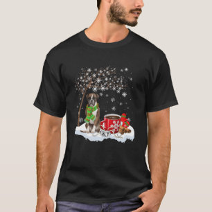 Camiseta Boxeador bajo árbol de nieve - Navidades de Perro