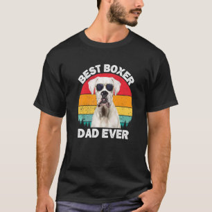 Camiseta Boxeador blanco perro papá ventilado padre perro