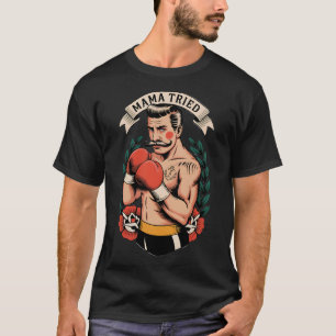 Camiseta Boxeador Boxeo Americano Tradicional Tattoo Art Fl