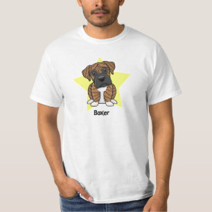Camiseta Boxeador Brindle de la estrella de Kawaii