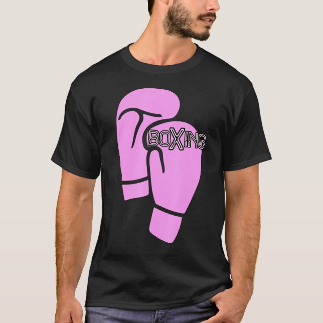 Camiseta Boxeador chica Boxeador Guantes de Boxeo Rosa (Anverso)