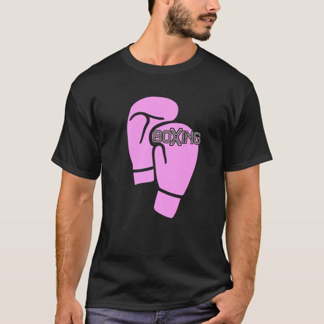Camiseta Boxeador chica Boxeador Guantes de Boxeo Rosa (Anverso)