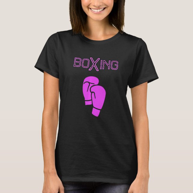 Camiseta Boxeador chica Boxeo Guantes de boxeo rosa calient (Anverso)