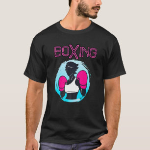 Camiseta Boxeador chica Boxeo Guantes de boxeo rosa calient