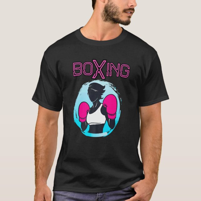 Camiseta Boxeador chica Boxeo Guantes de boxeo rosa calient (Anverso)