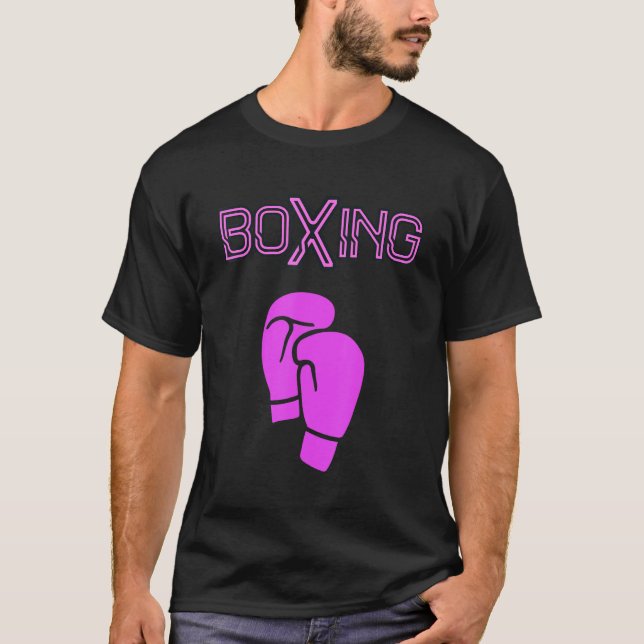 Camiseta Boxeador chica Boxeo Guantes de boxeo rosa calient (Anverso)
