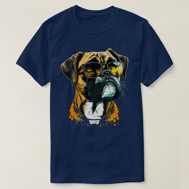 Camiseta Boxeador con gafas de sol 4 (Diseño del anverso)