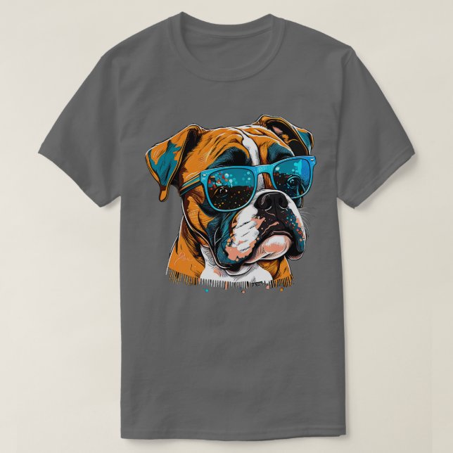 Camiseta Boxeador con gafas de sol 6 (Diseño del anverso)