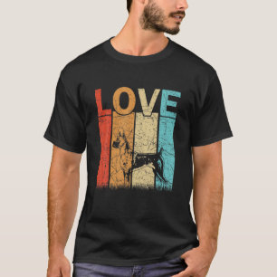 Camiseta Boxeador de amor Perro Retro 70 Gráfica Con Proble