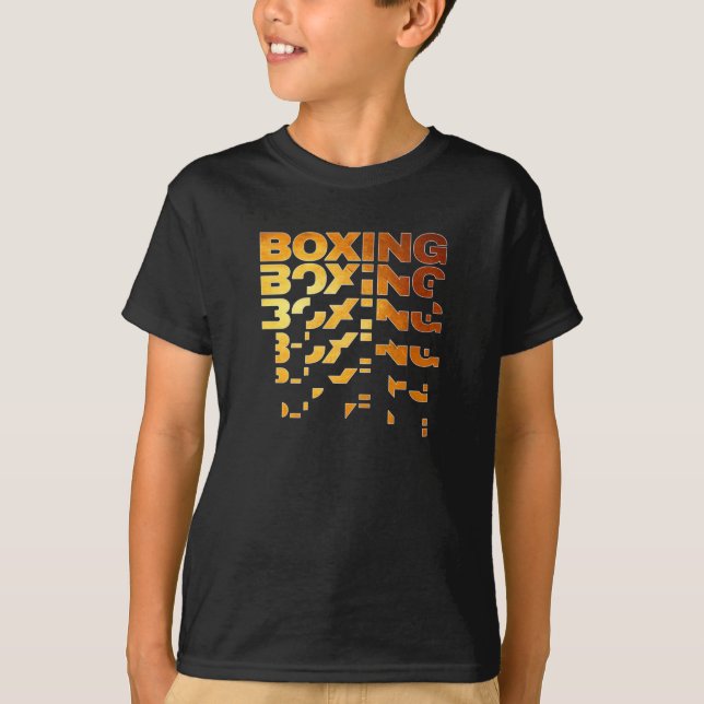 Camiseta Boxeador de Boxeo Arte de Palabra Gráfico (Anverso)