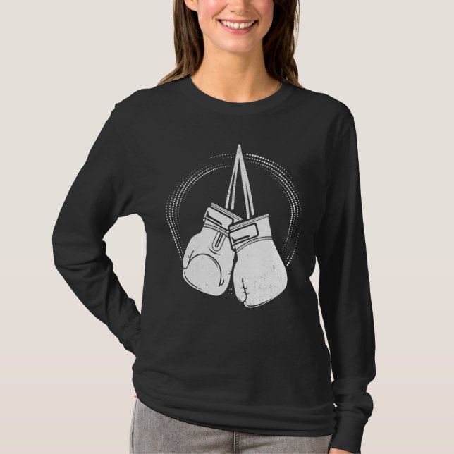 Camiseta Boxeador de guantes de boxeo blanco (Anverso)