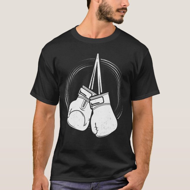 Camiseta Boxeador de guantes de boxeo blanco (Anverso)