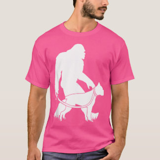 Camiseta Boxeador de pie en bicicleta Perro Funny Sasquatch