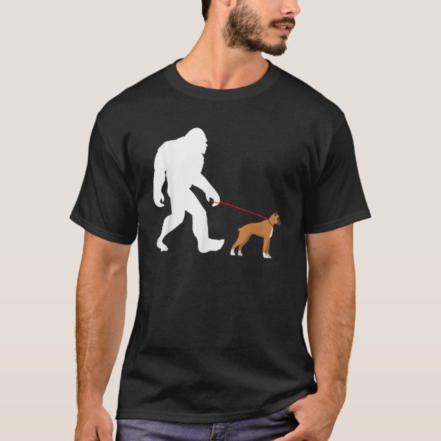 Camiseta Boxeador de pie en bicicleta TShirt Sasquatch con  (Anverso)