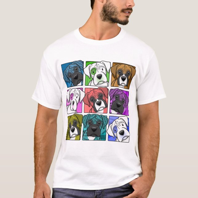 Camiseta Boxeador del arte pop (Anverso)