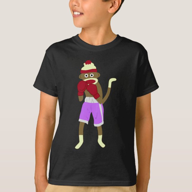 Camiseta Boxeador del mono del calcetín (Anverso)