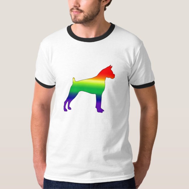 Camiseta Boxeador del orgullo gay (Anverso)