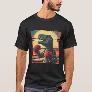 Camiseta Boxeador Dinosaurio Boxeo Dino Kickboxing T-rex Bo