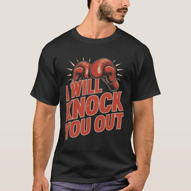 Camiseta Boxeador divertido te echa de menos guantes de box (Anverso)