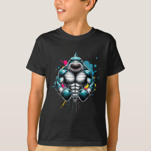 Camiseta Boxeador gracioso de Shark Boxing Grande Para Gana