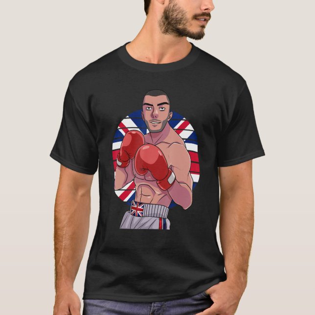 Camiseta Boxeador inglés Bandera del Reino Unido Reino Unid (Anverso)