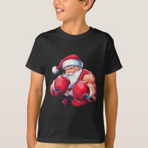 Camiseta Boxeador Navidades de boxeo Boxer de Santa Claus B