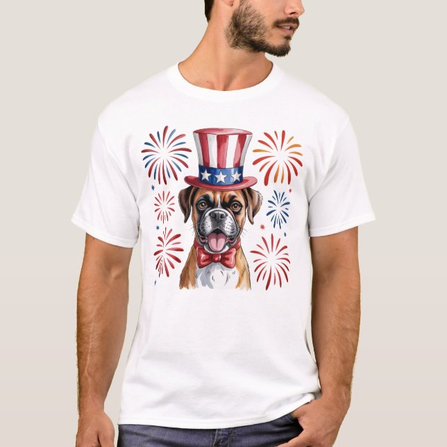 Camiseta Boxeador Patriótico (Anverso)