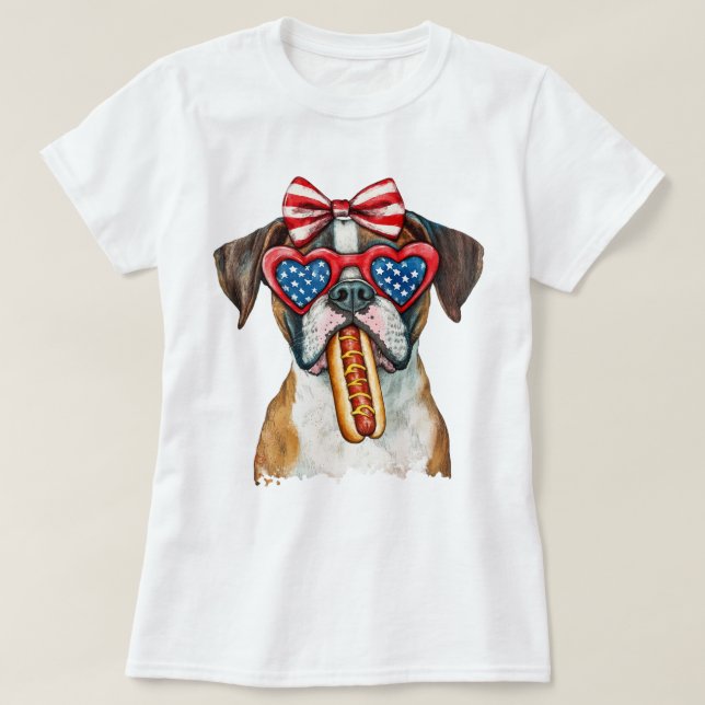 Camiseta Boxeador Patriótico (Diseño del anverso)
