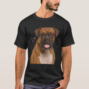 Camiseta Boxeador Perro Mamá Papá Amor Es Una Mujer Cacho