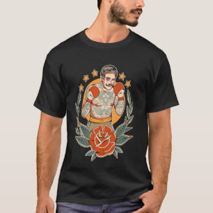 Camiseta Boxeador tatuador tradicional estadounidense Flash