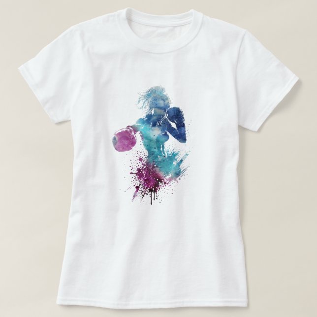 Camiseta Boxeadora Femenina (Diseño del anverso)