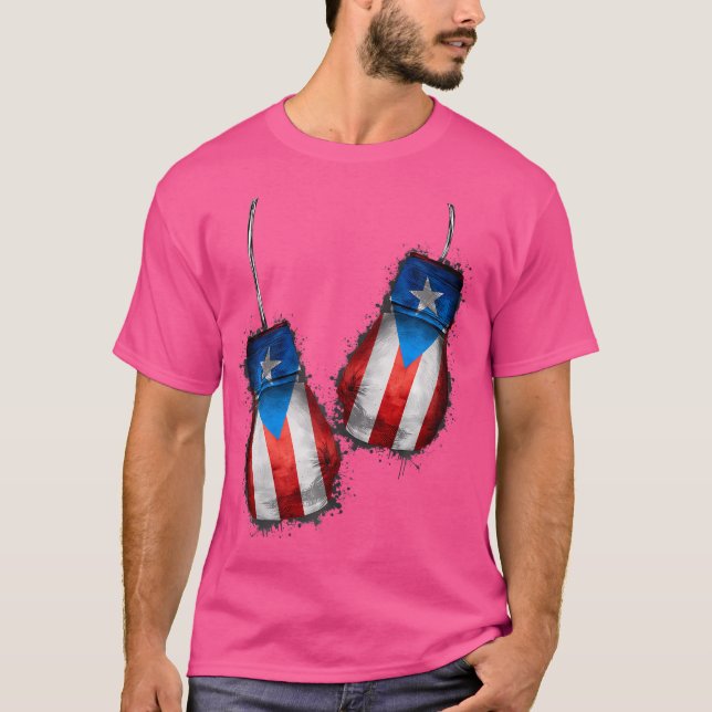 Camiseta Boxeadores de Boricua Boxean con la bandera de Pue (Anverso)