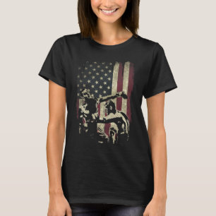 Camiseta Boxeadores de kickboxing sobre la bandera estadoun