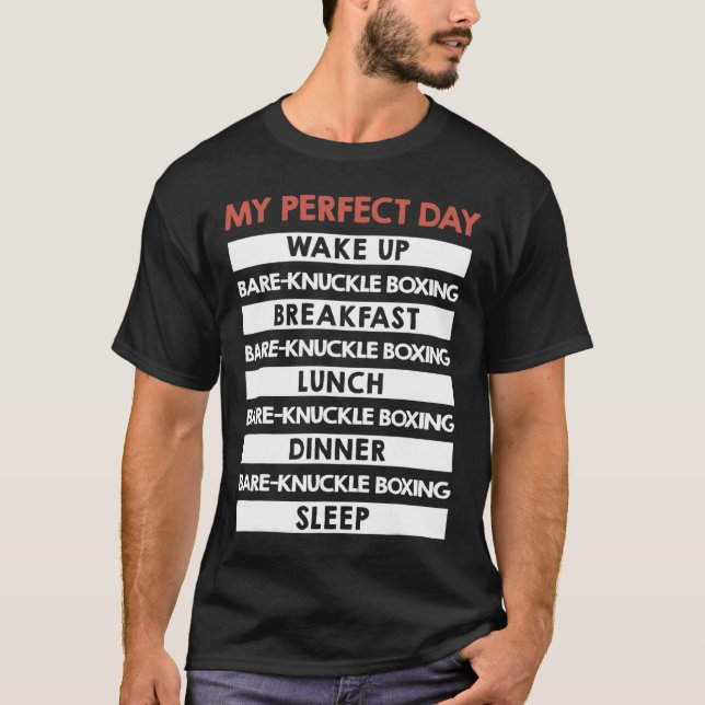 Camiseta Boxear sin mangas mi día perfecto (Anverso)