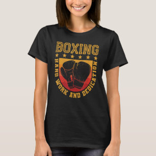 Camiseta Boxear Trabajo Duro Y Dedicación Kickboxing Gym Bo