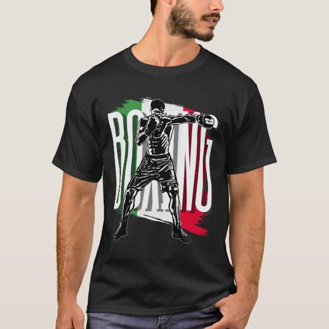 Camiseta Boxeo , Bandera Mexicana (Anverso)