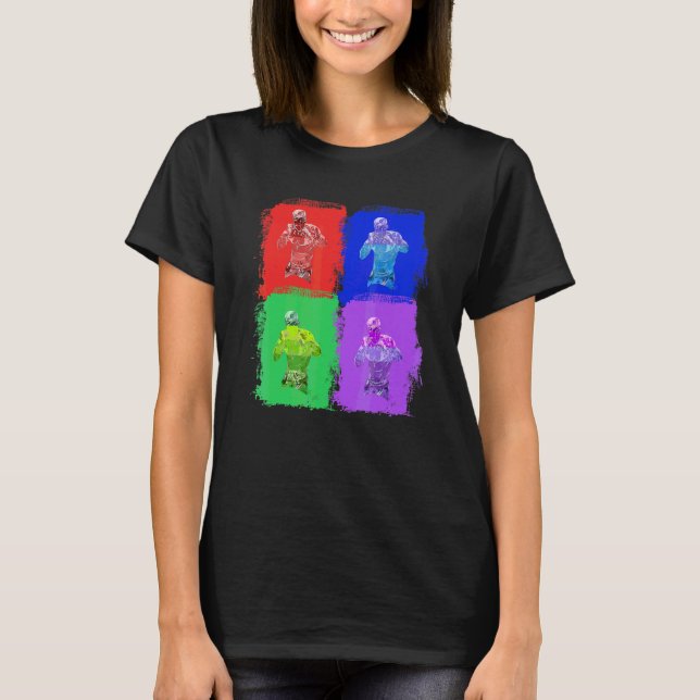 Camiseta Boxeo Caja Boxeador Arte Pop (Anverso)