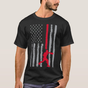 Camiseta boxeo de café - Bandera estadounidense vintage de 