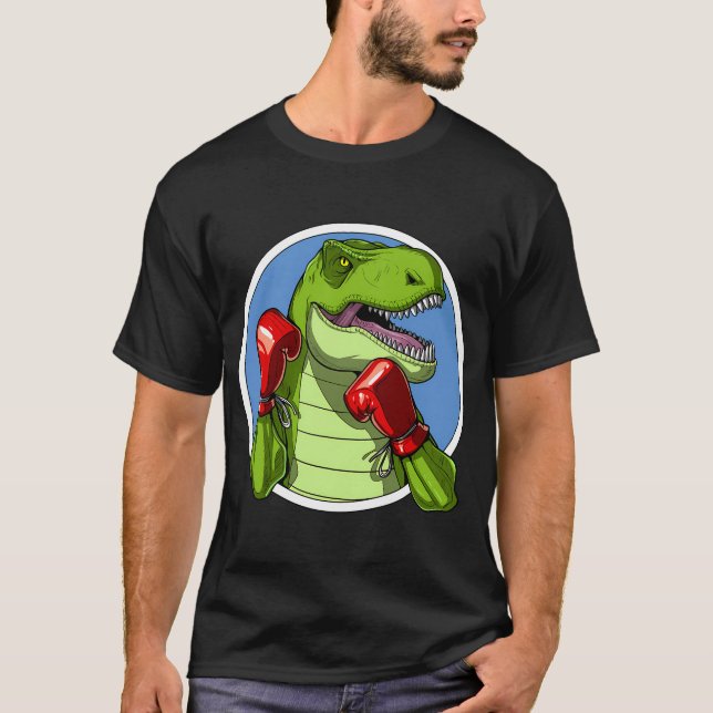 Camiseta Boxeo de Dinosaurio T-Rex (Anverso)