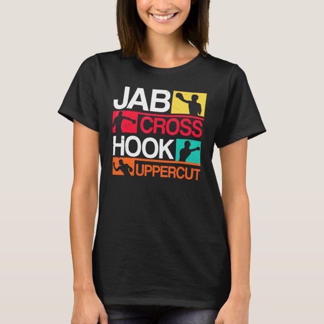 Camiseta Boxeo de Jab Cross Hook Uppercut (Anverso)