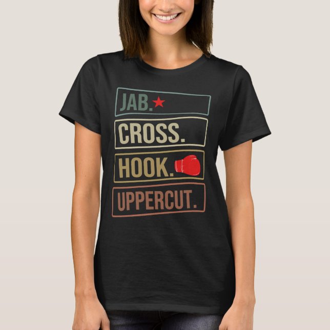 Camiseta Boxeo de Jab Cross Hook Uppercut (Anverso)