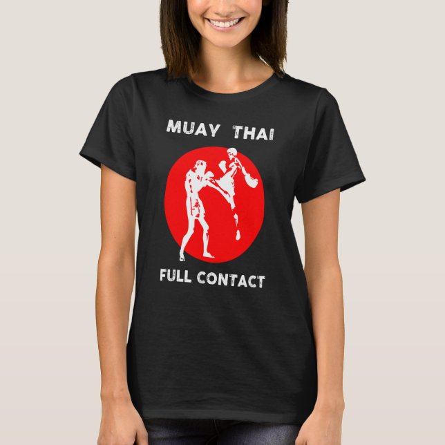 Camiseta Boxeo de retro kickboxing muay tailandés (Anverso)