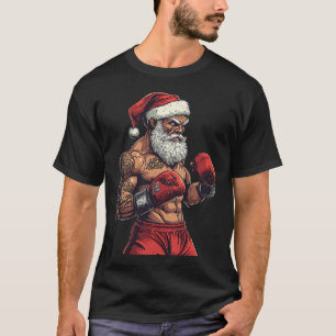 Camiseta Boxeo De Santa Claus Y Mma - Boxeo De Navidades