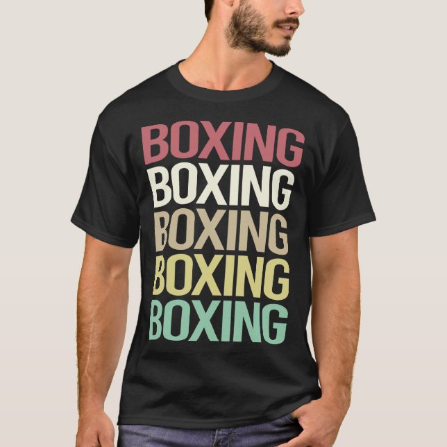 Camiseta Boxeo de Texto Colorido (Anverso)