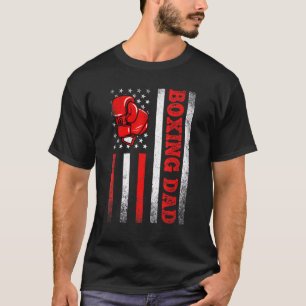 Camiseta Boxeo de Vintage para hombres padre de bandera est