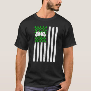 Camiseta Boxeo Deportivo De Bandera De Ee.Uu. En El Vintage