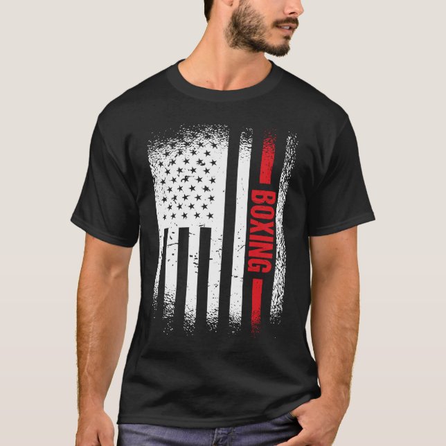 Camiseta Boxeo Deportivo De Bandera De Los Estados Unidos 3 (Anverso)